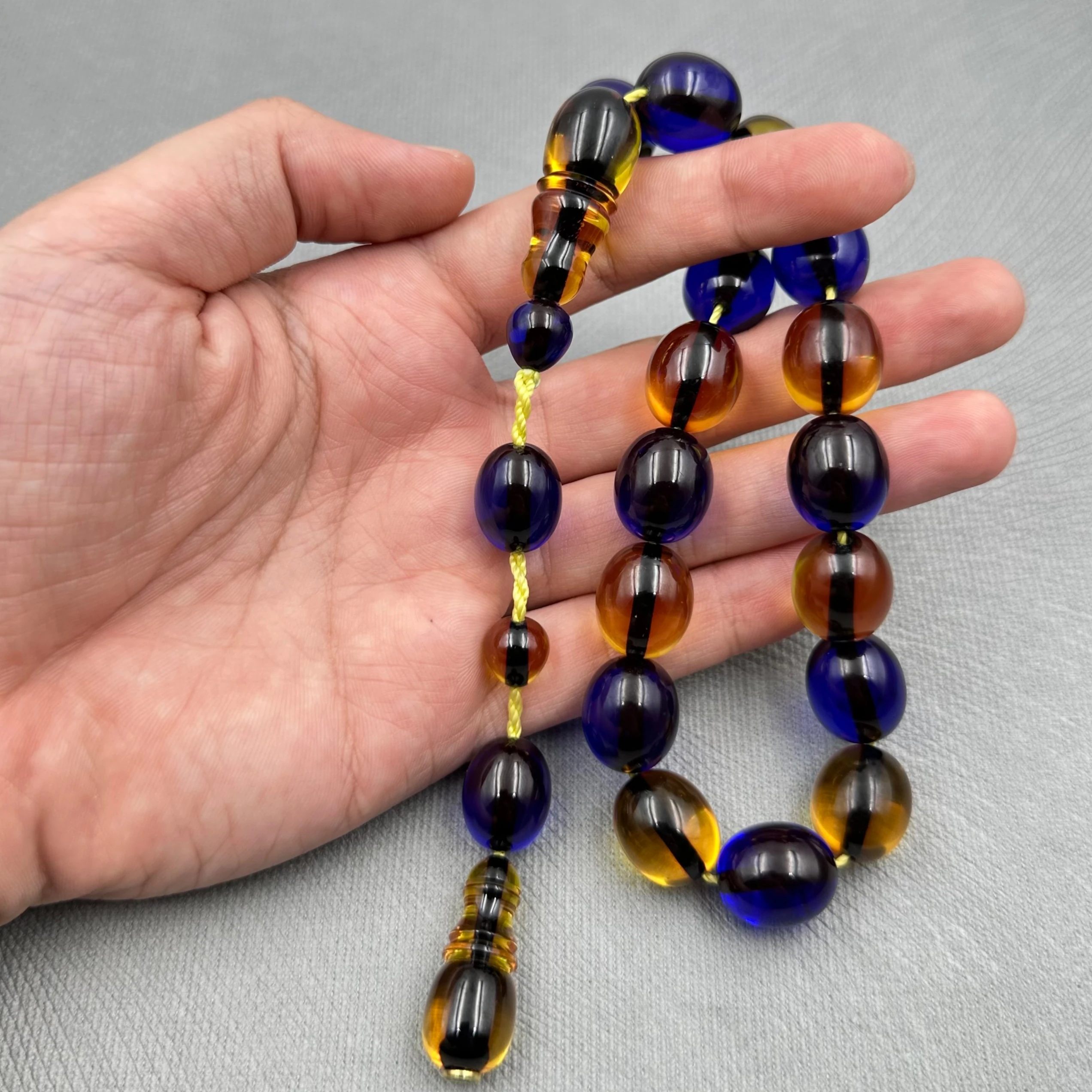 Enes ABDO Usta İşçilikli Sarı Lacivert Efe Maskot Tespih